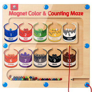 Magnetic Color and Number Maze