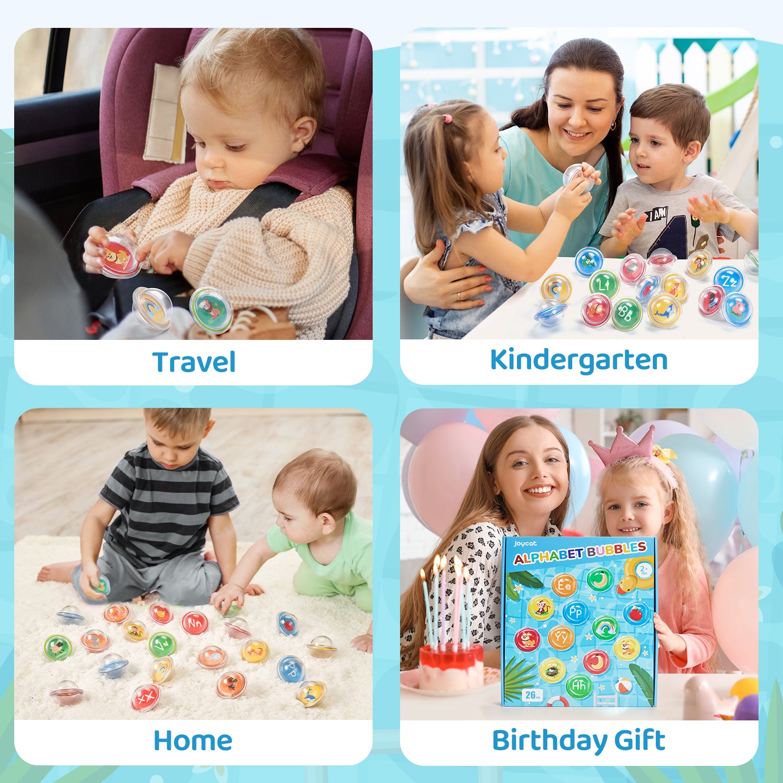 26pcs Letters Alphabet Learning Bath Toys - JoyCat