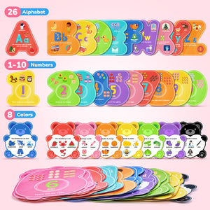 44 Pack Dry Erase Alphabet and Number Flash Cards