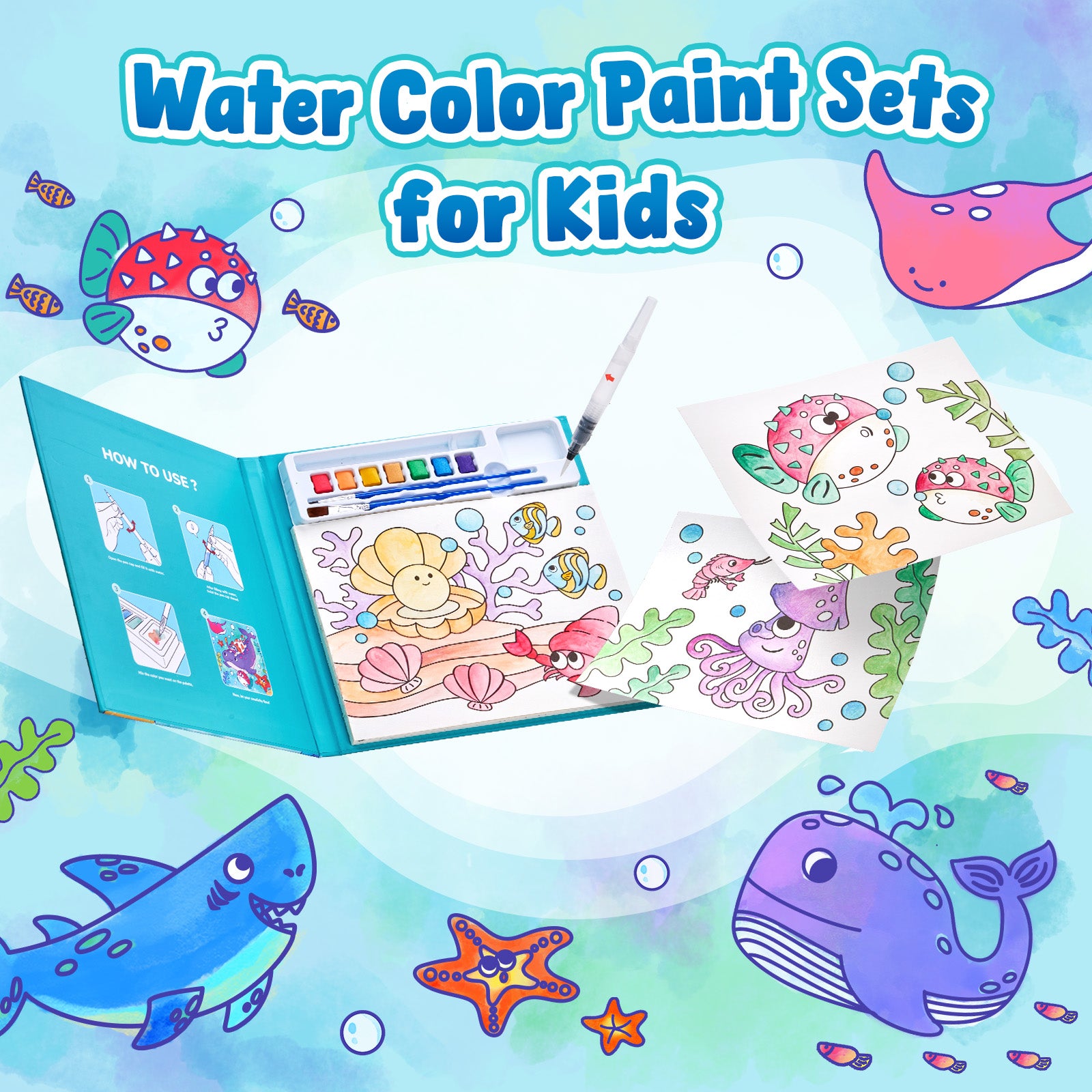 Paint with Water Coloring Books