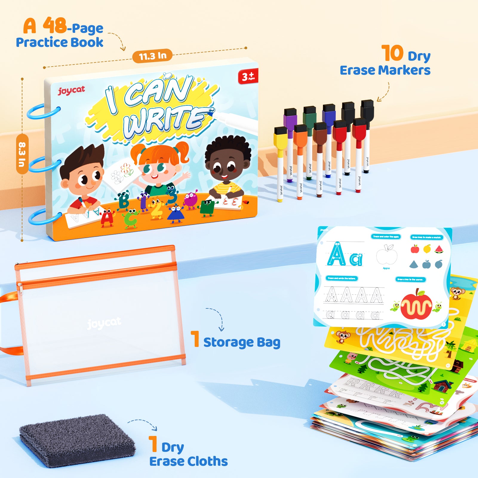 Preschool Learning Activities Handwriting Practice Book - JoyCat