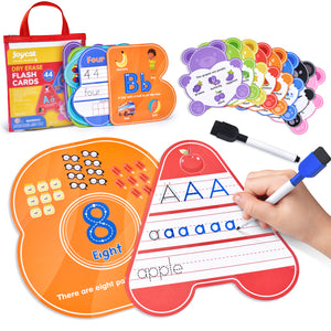 44 Pack Dry Erase Alphabet and Number Flash Cards