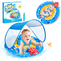 Baby Pool Float with Canopy UPF50+ Sun Protection