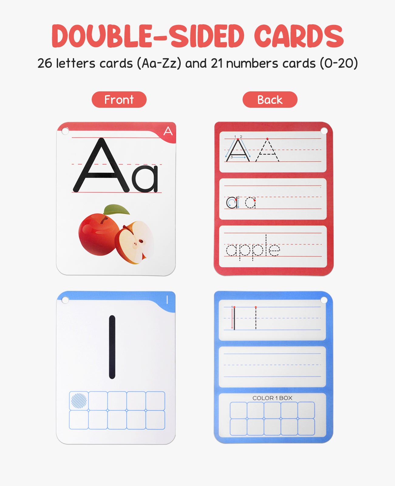 Dry Erase Alphabet and Number Flash Cards - JoyCat