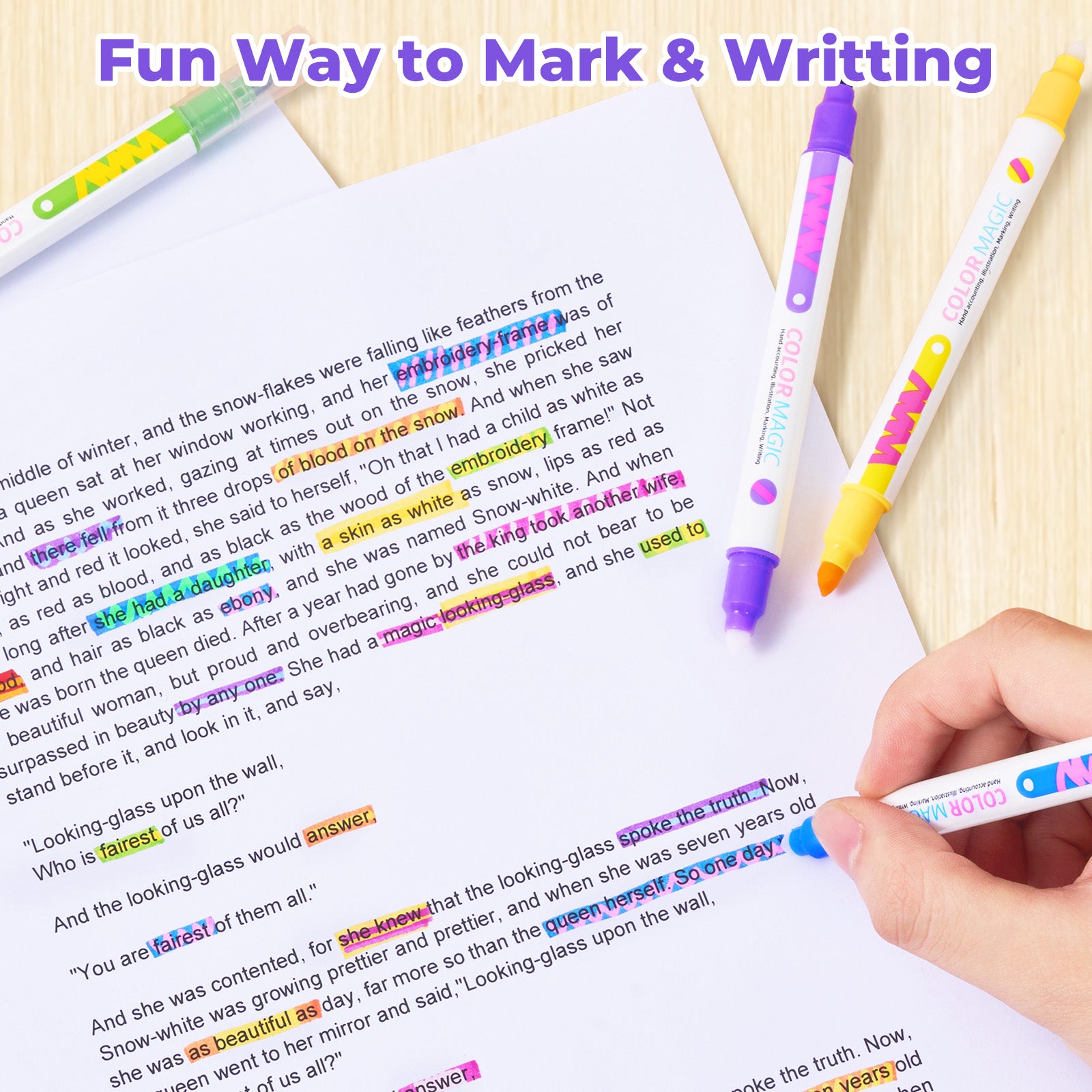 10 Color Changing Highlighter Pens