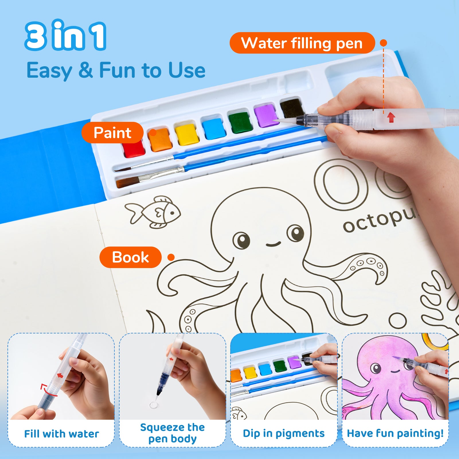 Paint with Water Coloring Books