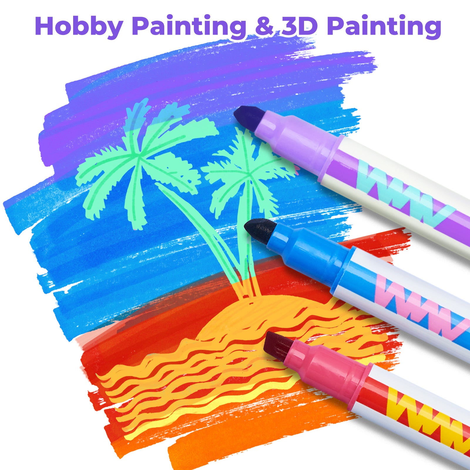 10 Color Changing Highlighter Pens