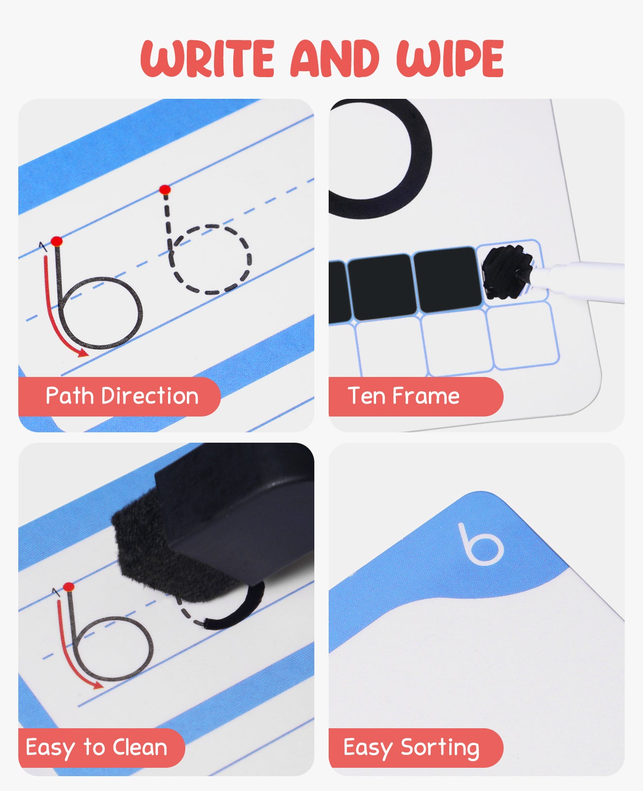 Dry Erase Alphabet and Number Flash Cards - JoyCat