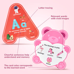 44 Pack Dry Erase Alphabet and Number Flash Cards