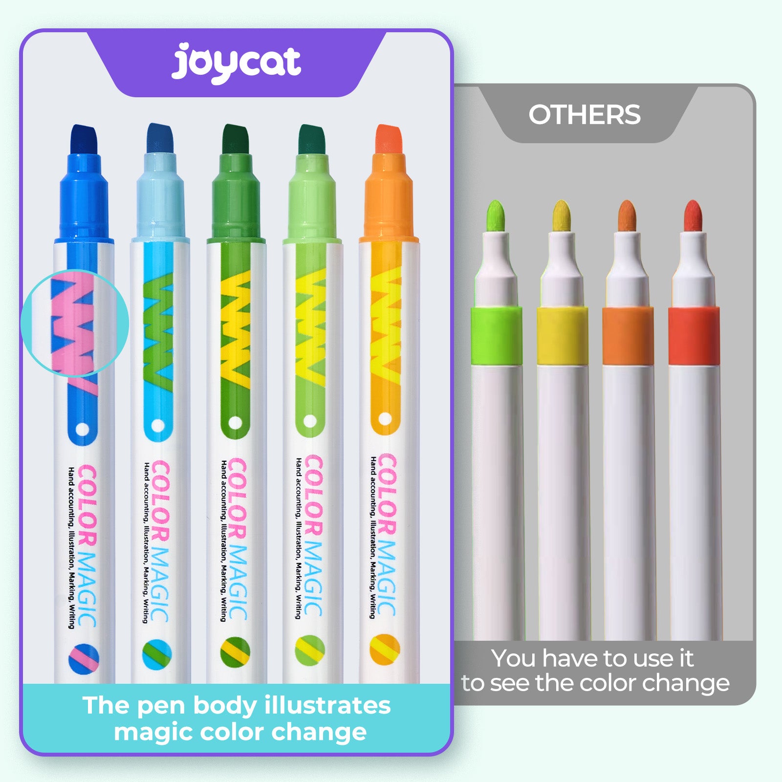 10 Color Changing Highlighter Pens