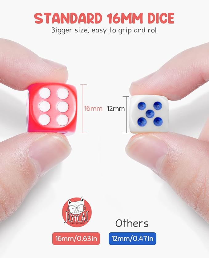 16mm 6 Sided Dice Set - JoyCat