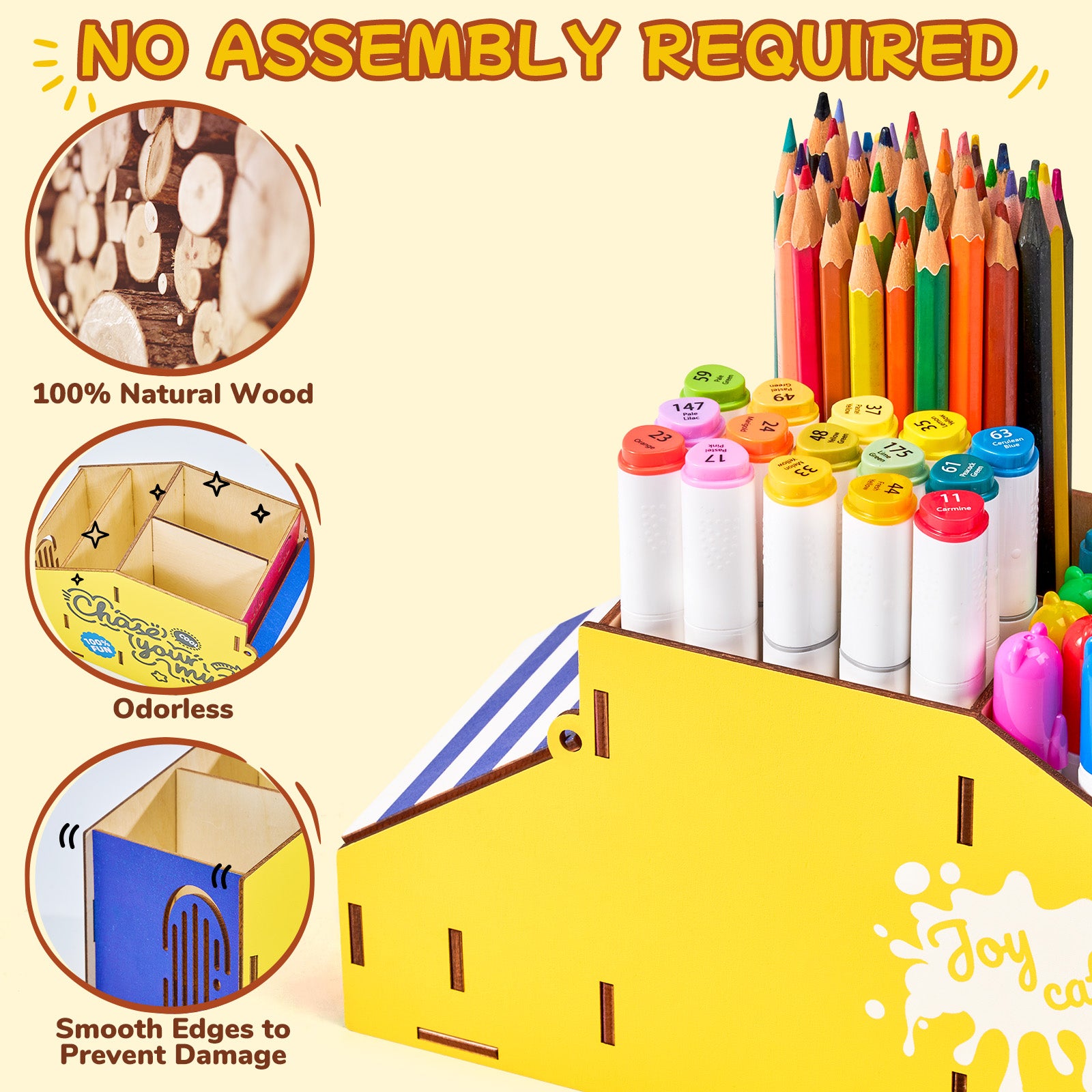 Wooden Pen Holder Pencil Holders