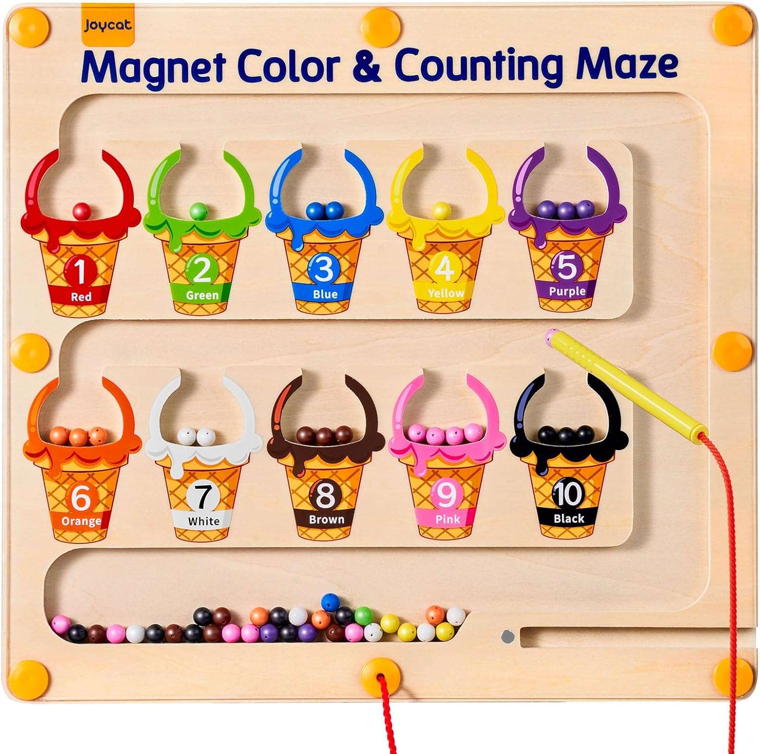 Magnetic Color and Number Maze