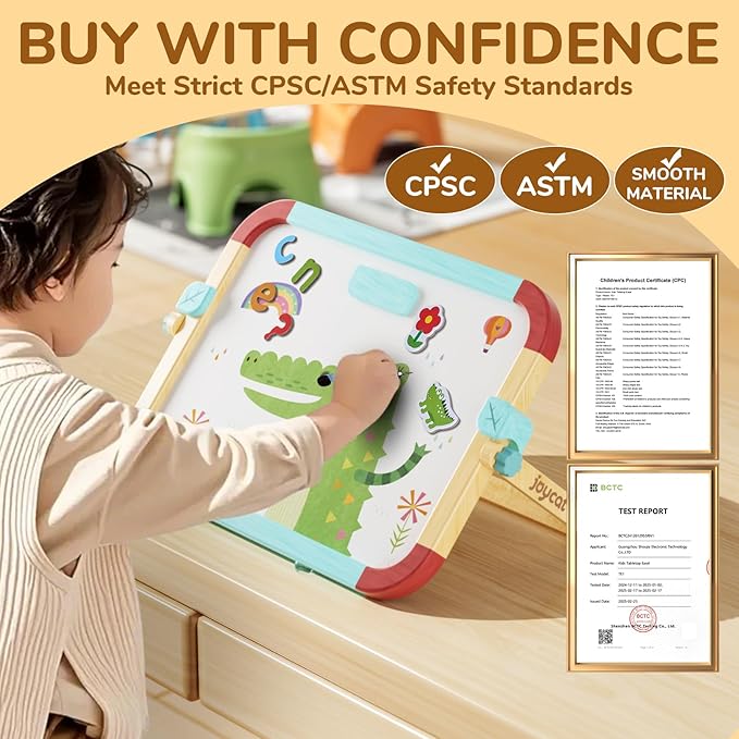 Wooden Double-Sided Magnetic Tabletop Easel