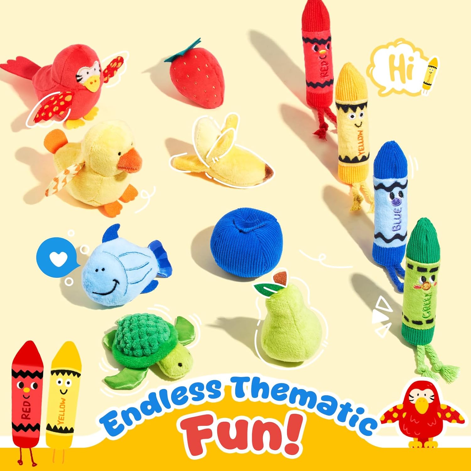 12 PCS Pushies With 4 Color Sorting Boxes