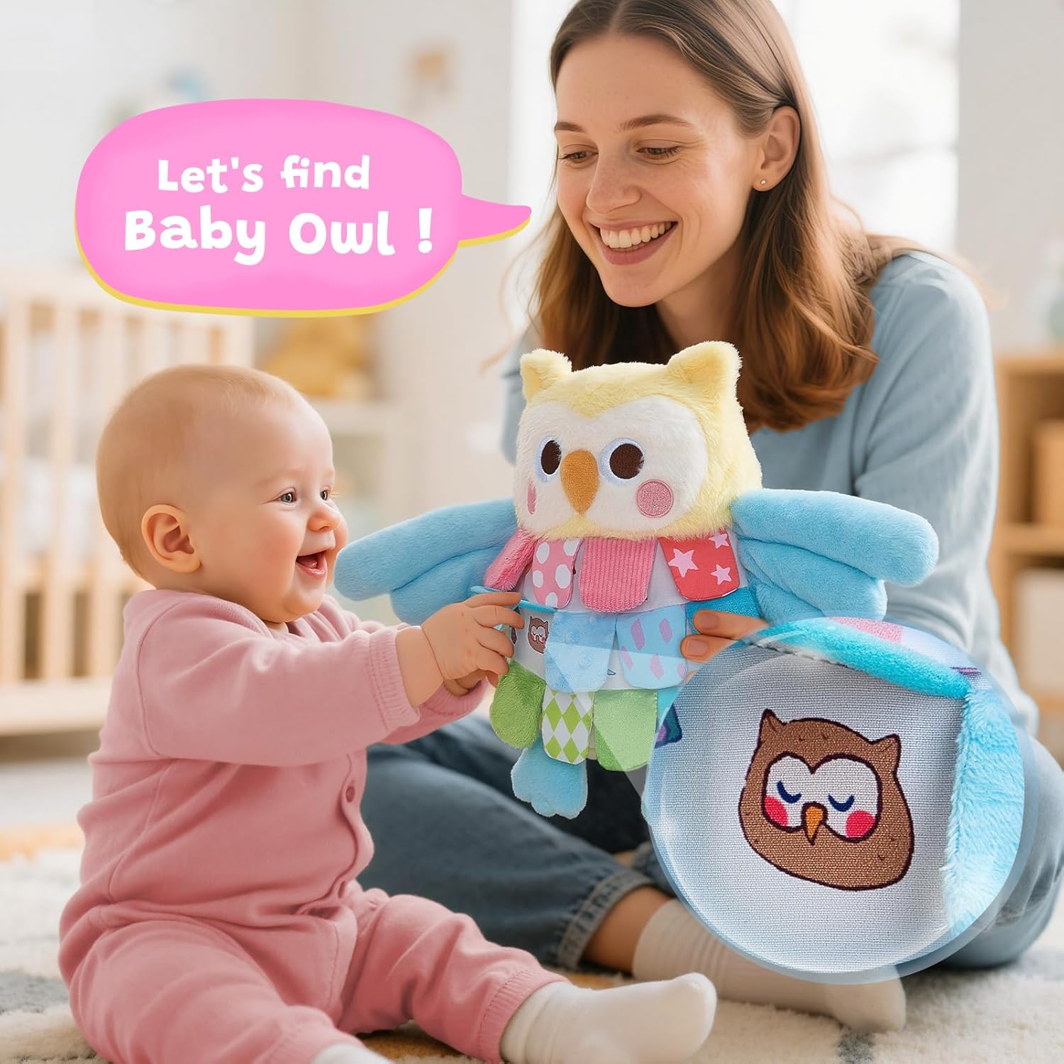 Baby Owl Tummy Time Sensory Toy