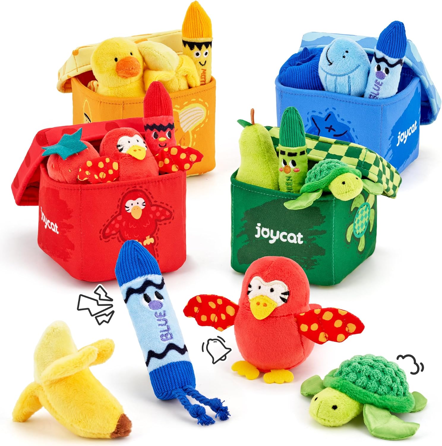 12 PCS Pushies With 4 Color Sorting Boxes