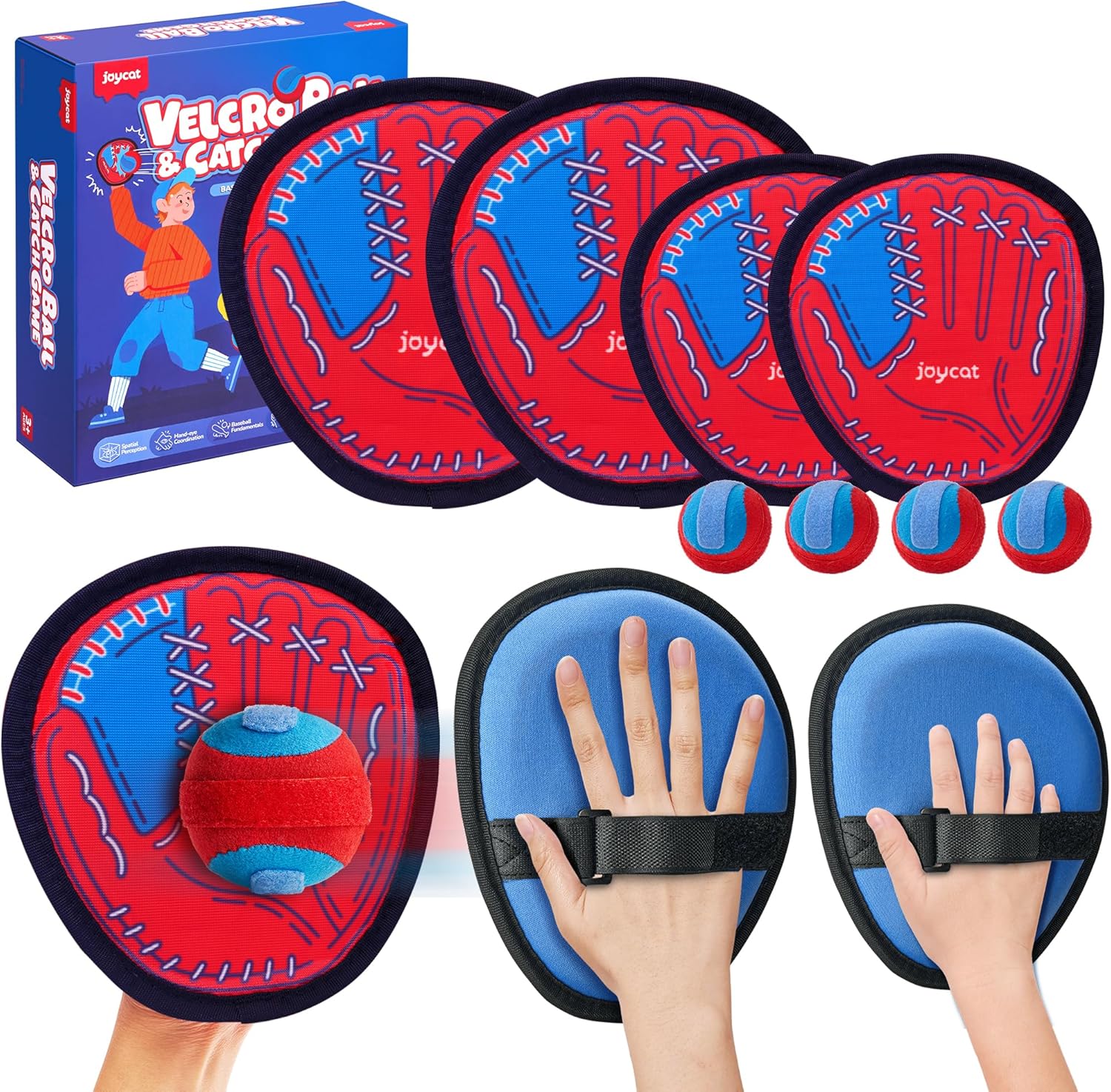 Velcro Ball and Mitt Catch Game Set – Fun Outdoor/Indoor Activity for All Ages