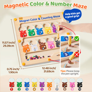 Magnetic Color and Number Maze - JoyCat
