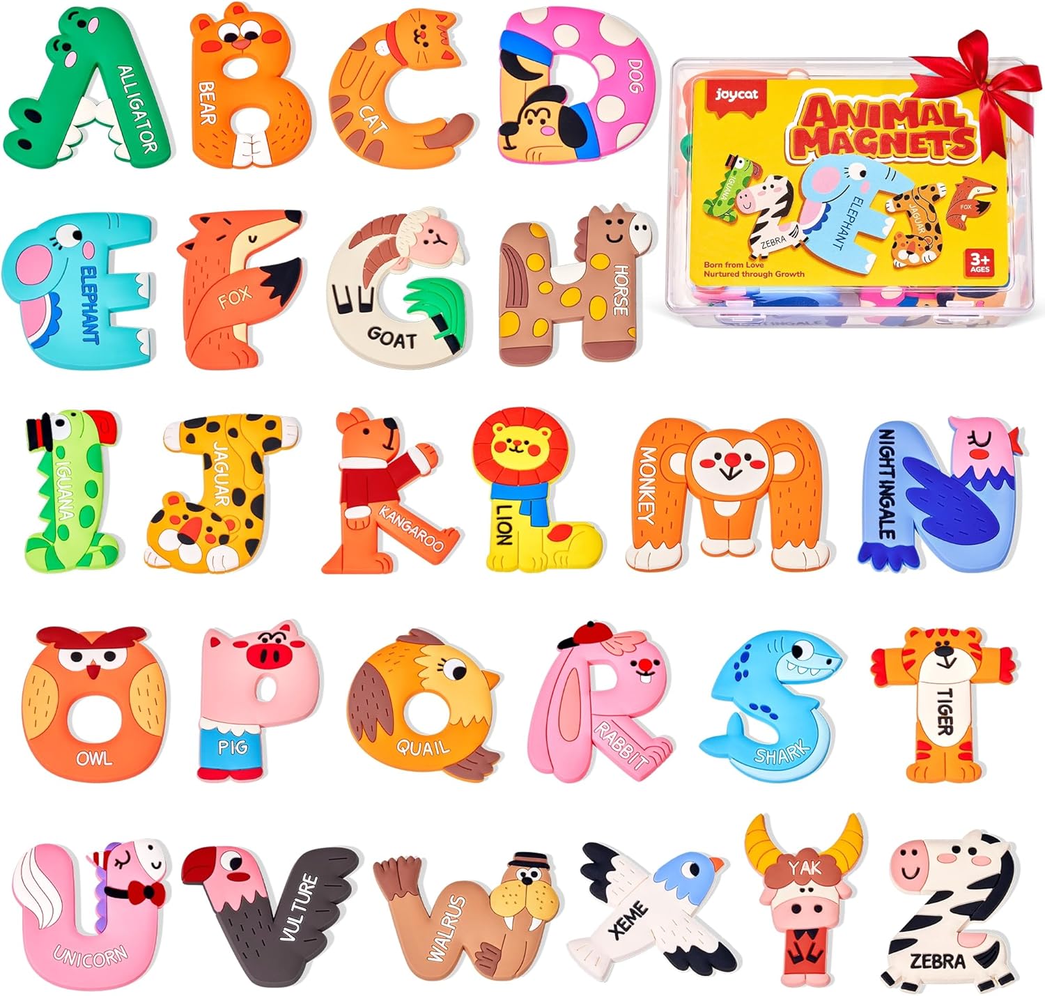 Magnetic Letters, Soft PVC Animal Fridge Magnets