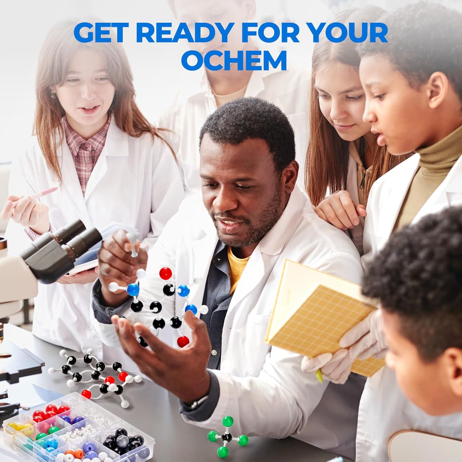 404 Pcs Molecular Model Kit – Organic & Inorganic Chemistry Learning Set with C60 Atoms