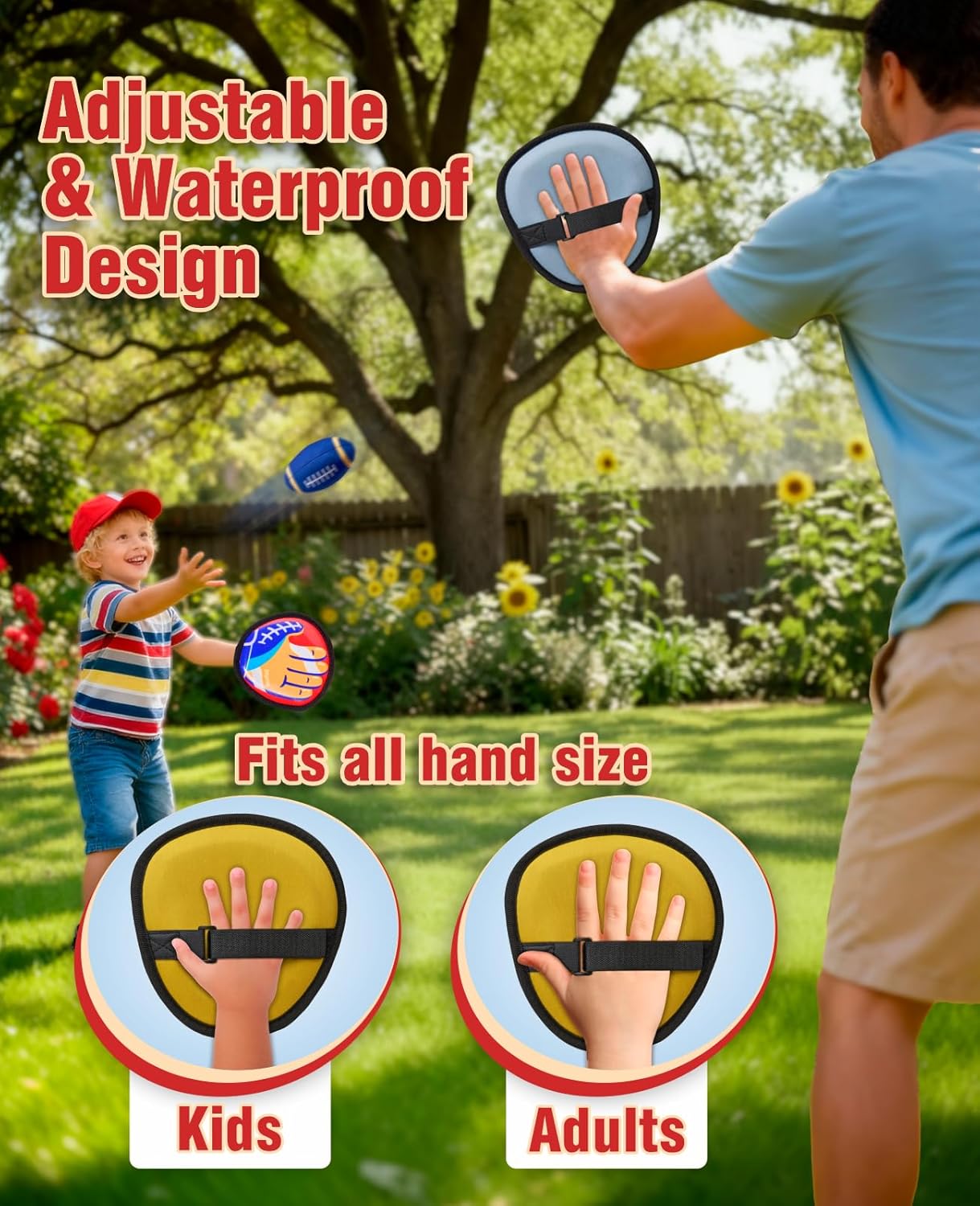 Velcro Ball and Mitt Catch Game Set – Fun Outdoor/Indoor Activity for All Ages