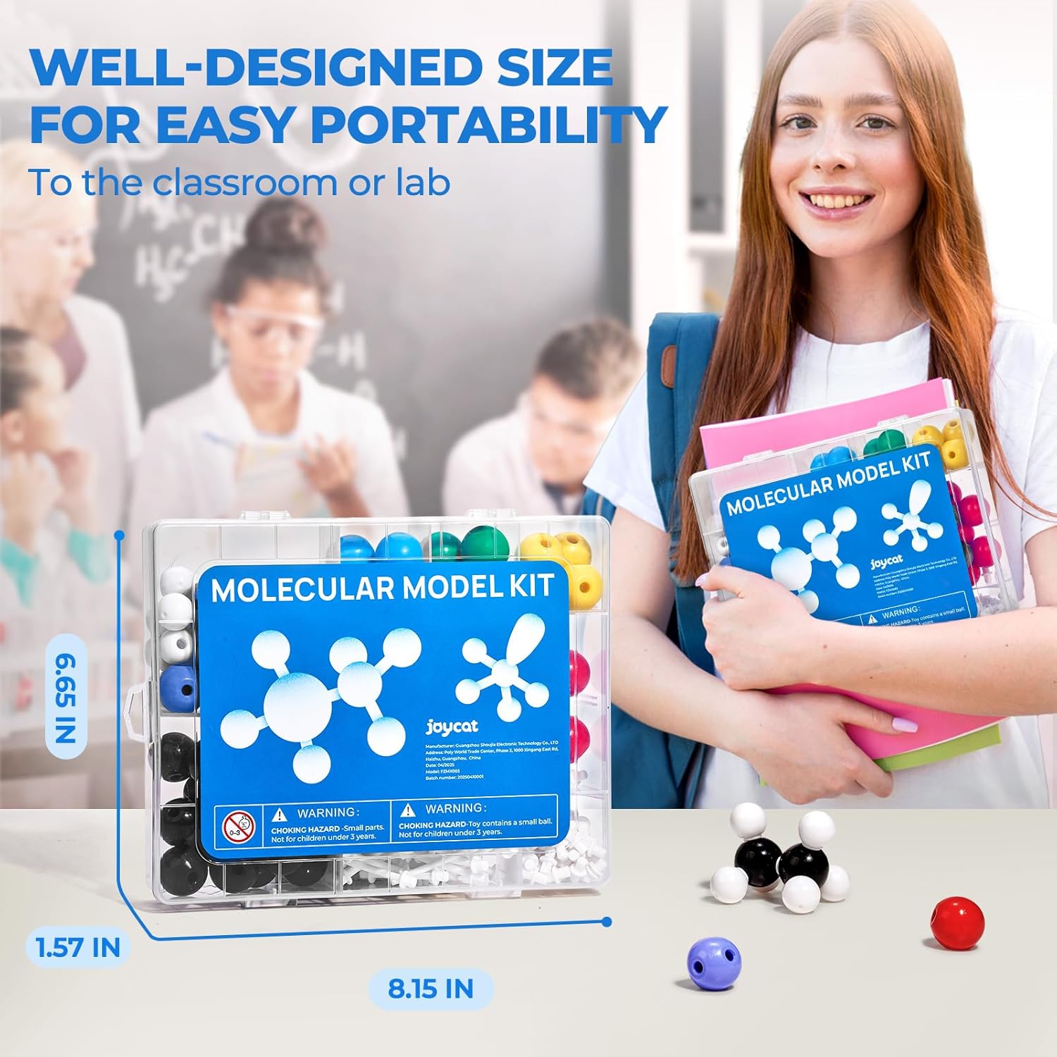 404 Pcs Molecular Model Kit – Organic & Inorganic Chemistry Learning Set with C60 Atoms