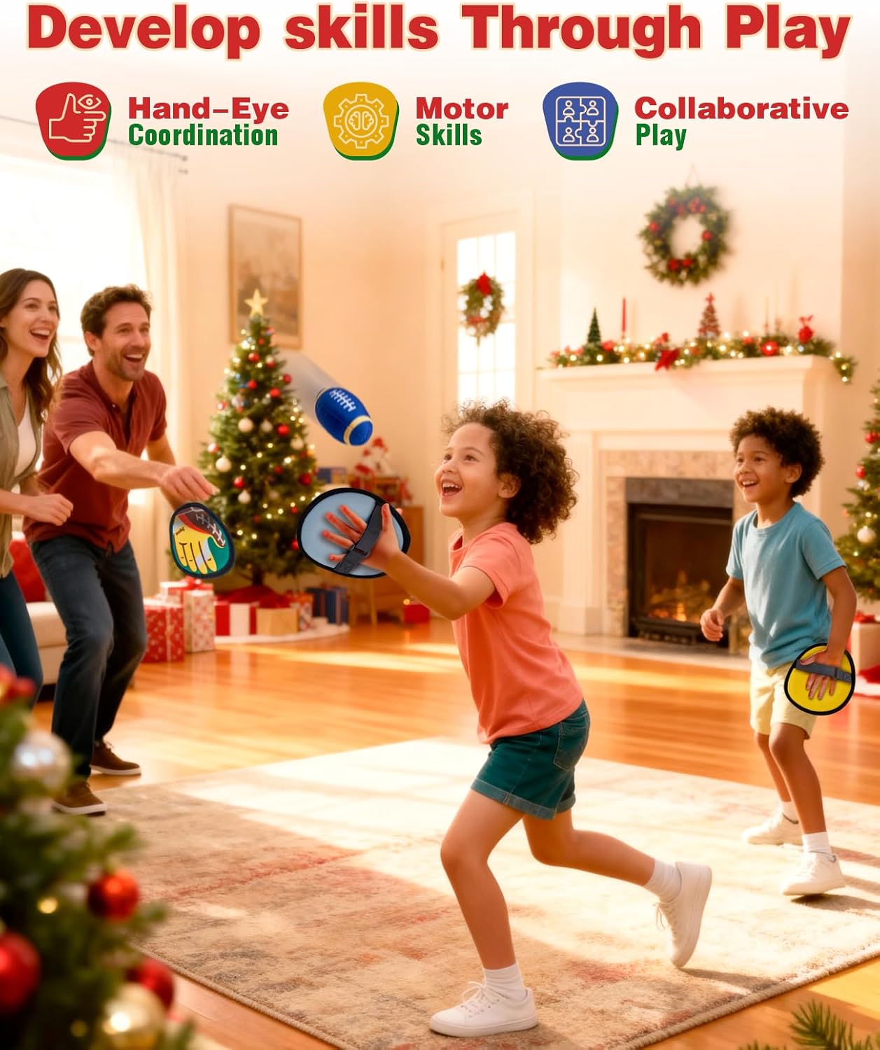 Velcro Ball and Mitt Catch Game Set – Fun Outdoor/Indoor Activity for All Ages