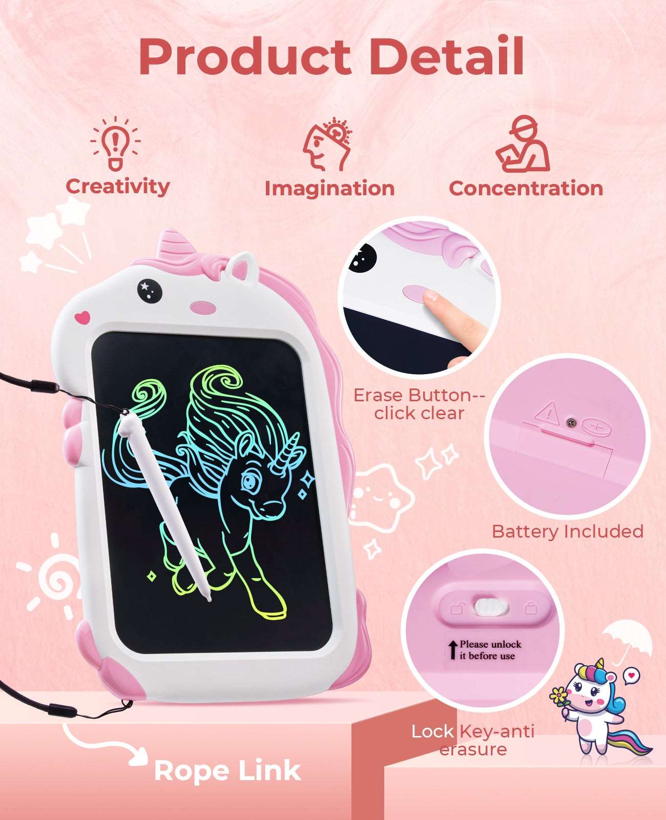 LCD Writing Tablet Kids Toys