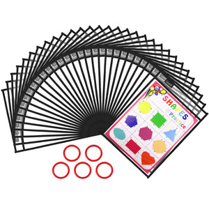 Dry Erase Pockets 30 Pack with Rings