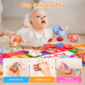 Alphabet ABC Play Mat with 26 Sensory Toys