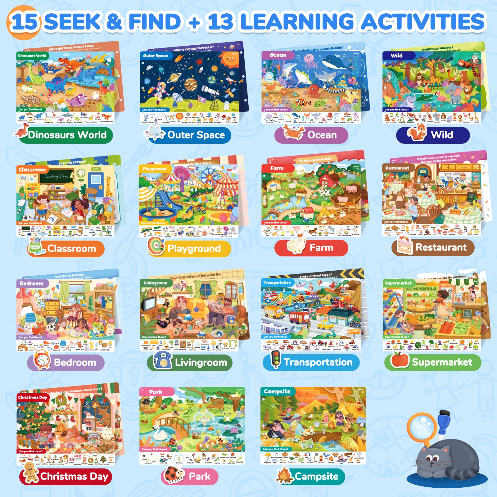 Preschool Learning Activities Handwriting Practice Book - JoyCat
