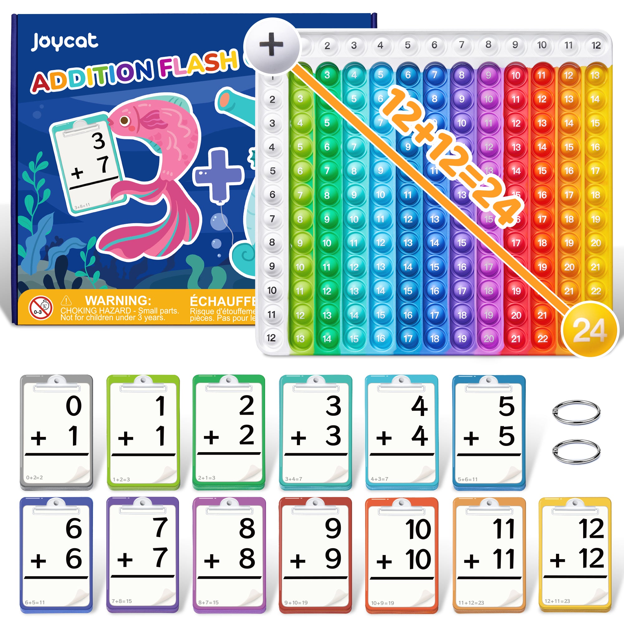 color-addition flash cards and popit