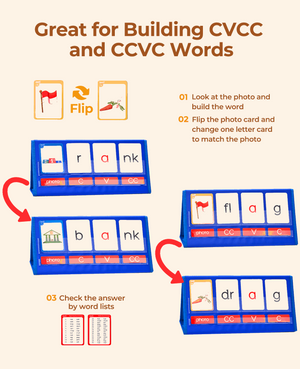 Word Building Desktop Pocket Chart Tent Cards Kit