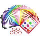 Dry Erase Pockets 30 Pack with Rings
