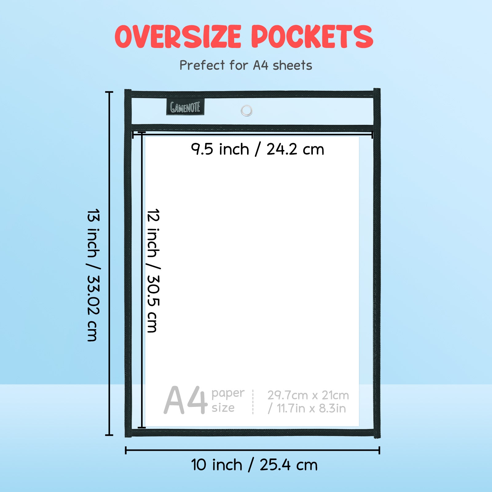Dry Erase Pockets 30 Pack with Rings