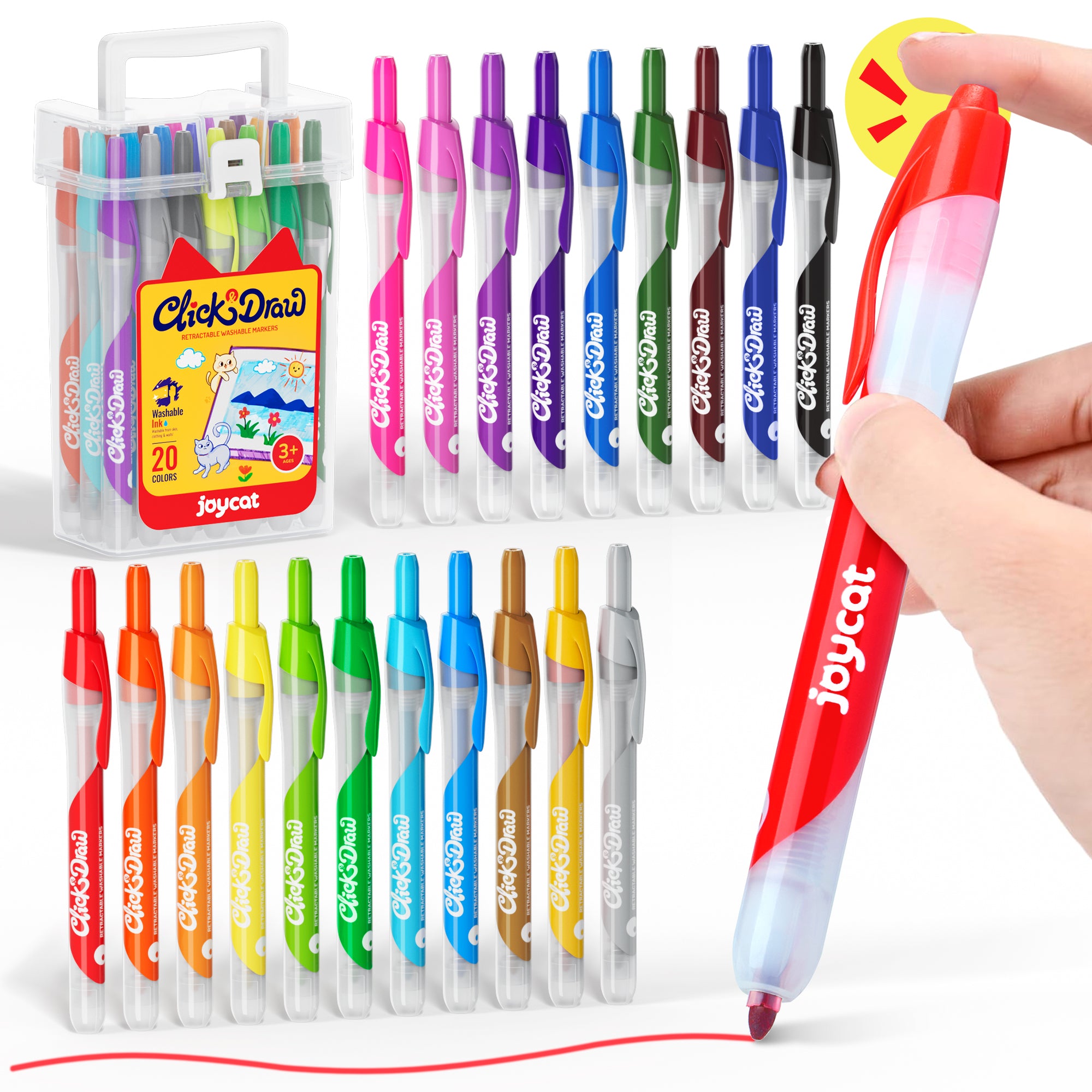 Joycat Click Washable Markers For Kids