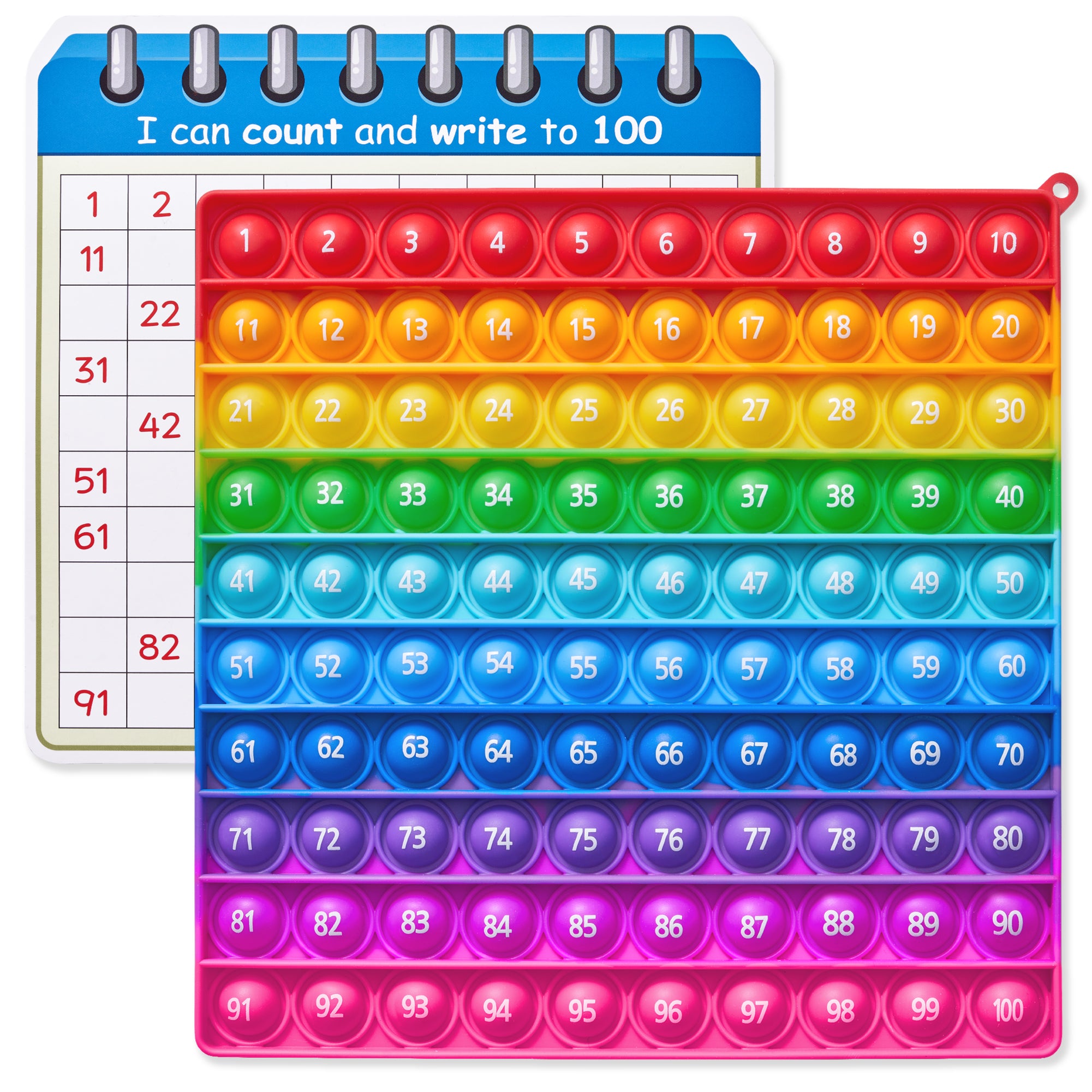 color-1-100 number time table and popit