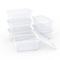 Clear Stackable Plastic Storage Bins with Lids - JoyCat