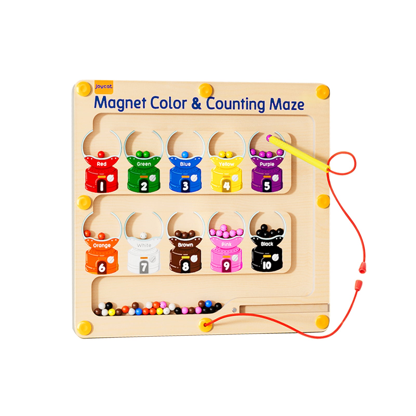 Magnetic Color and Number Maze