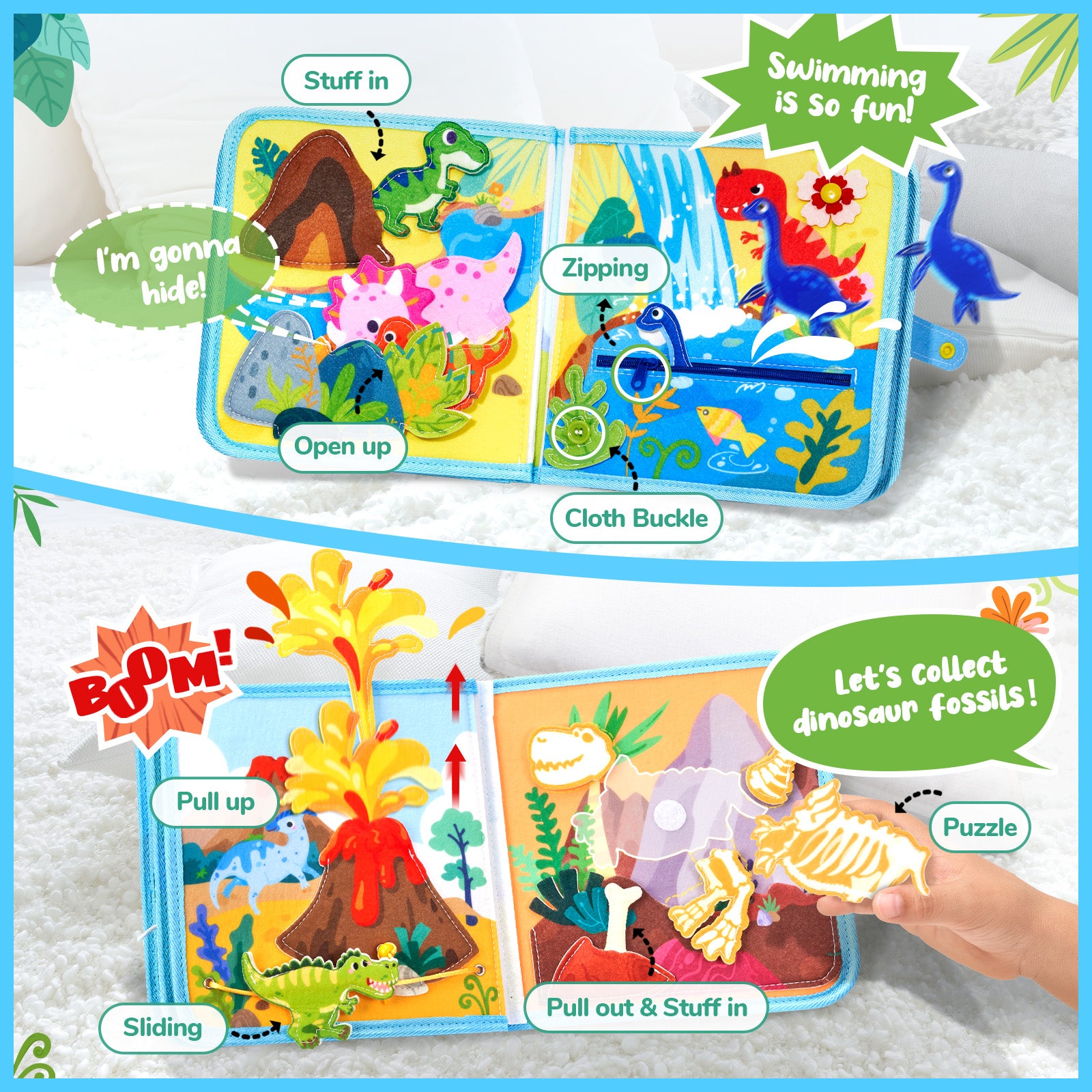 Farm Dinosaur Busy Book - JoyCat