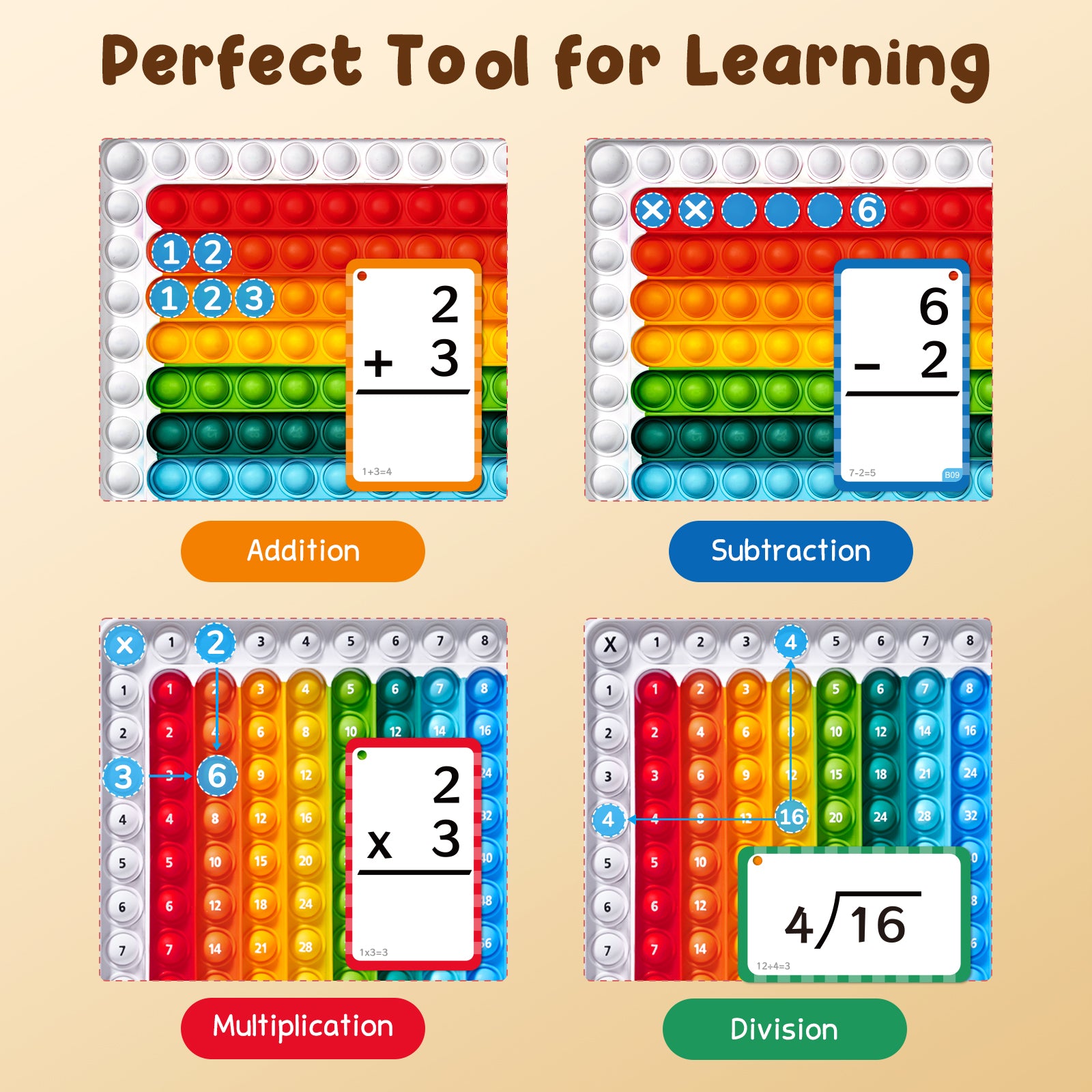color-math flash cards and poplt