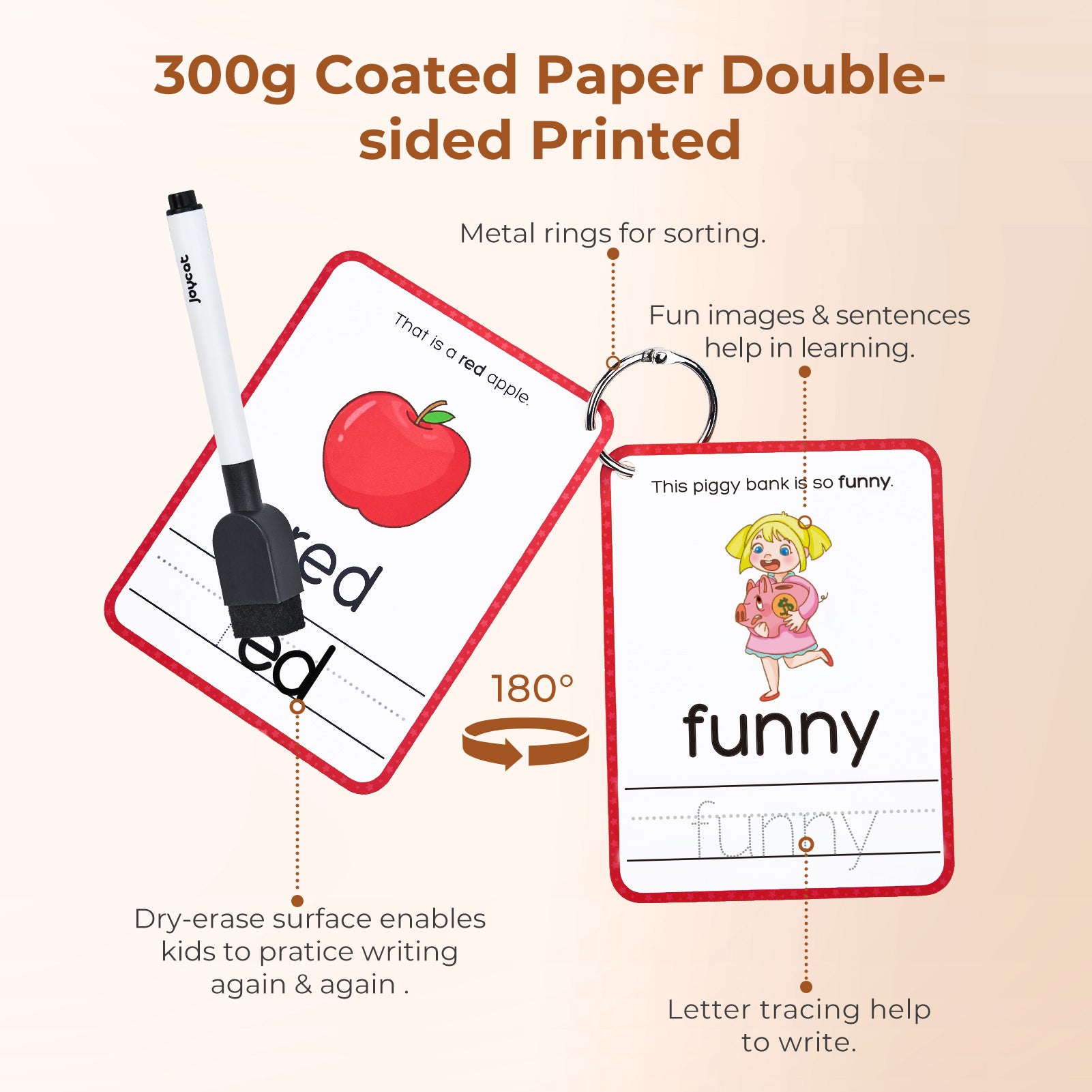Sight Words Kids Writing Flash Cards - JoyCat