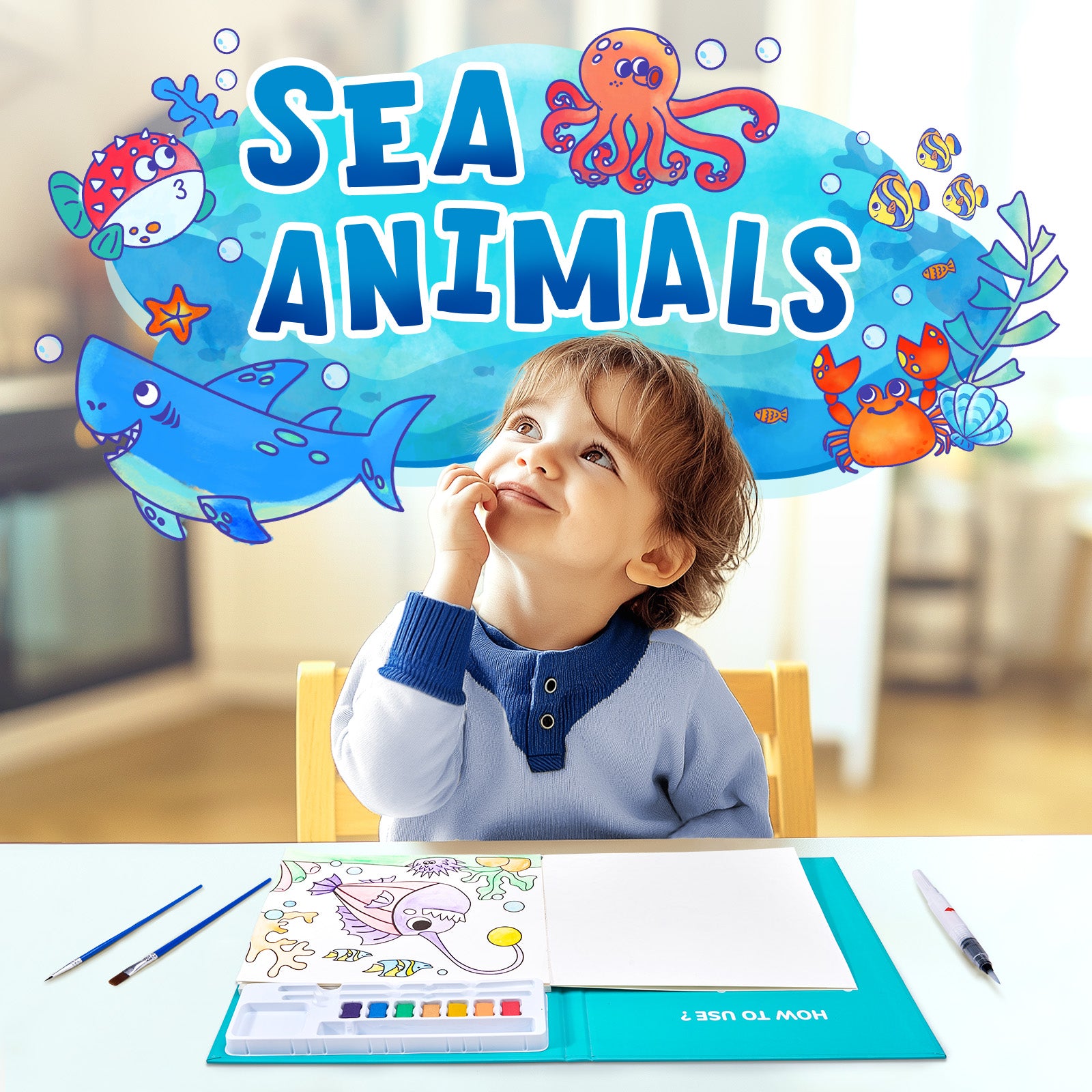 Paint with Water Coloring Books