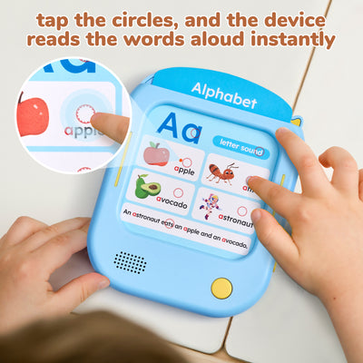 Screen-Free Kids Learning Tablet – Interactive Toddler Learning Tablet with 156 Flash Cards