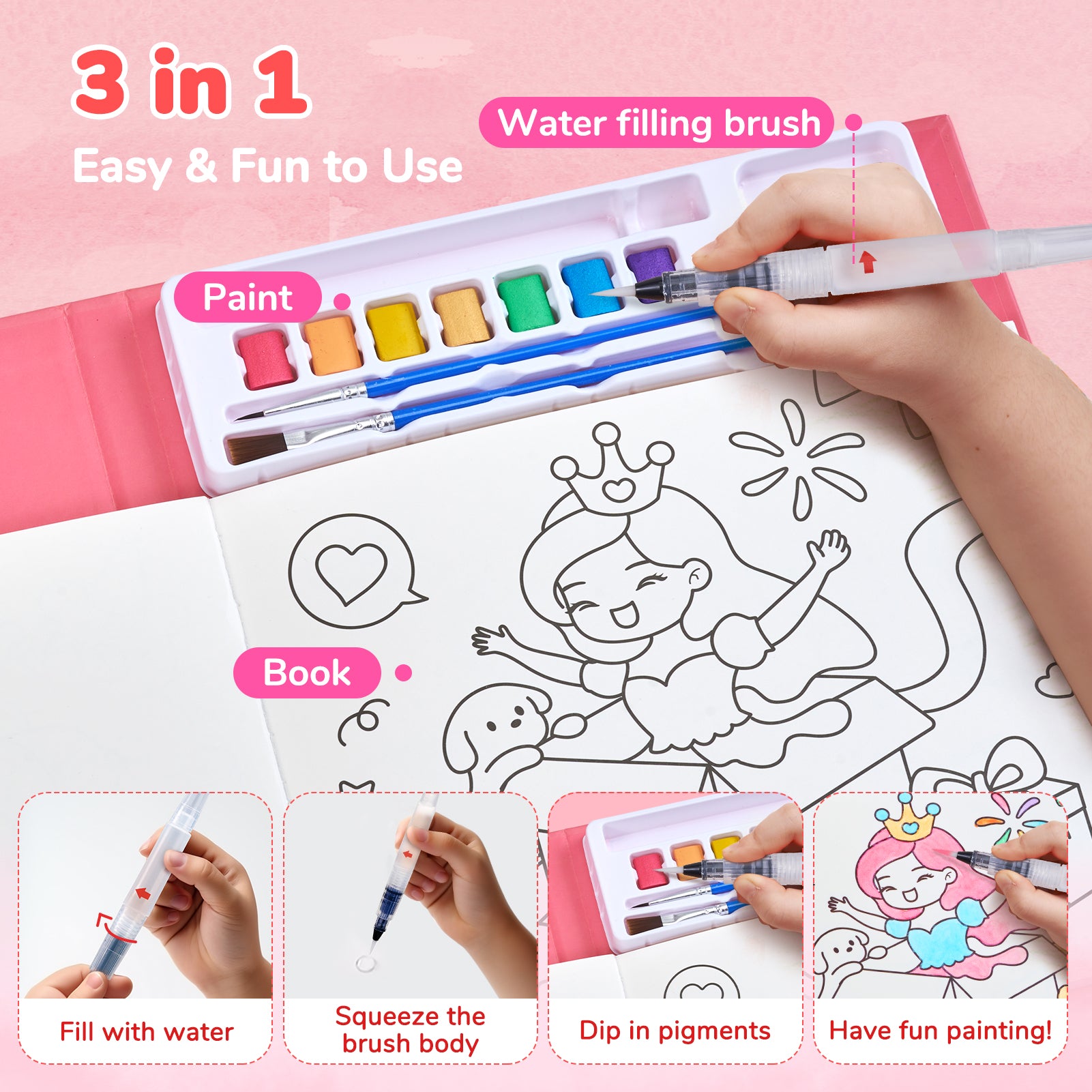 Paint with Water Coloring Books