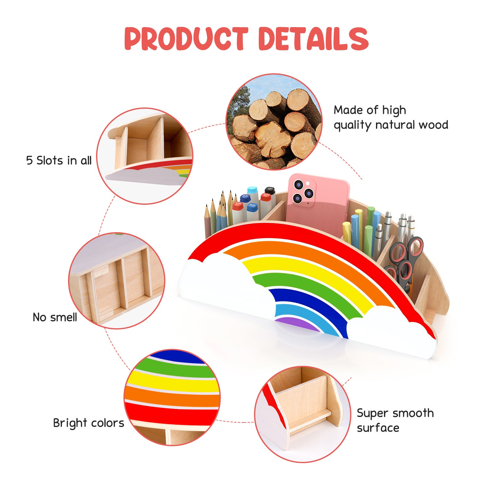 Wooden Pen Holder - JoyCat