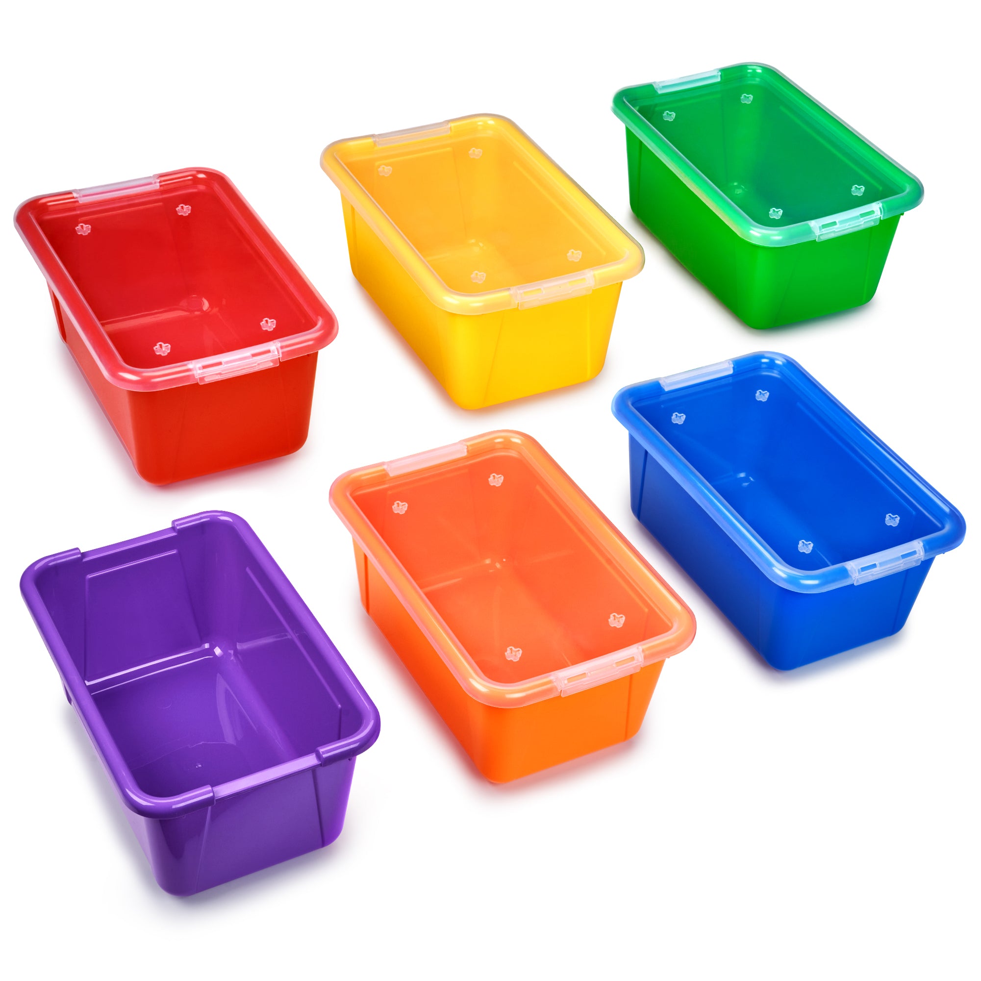Clear Stackable Plastic Storage Bins with Lids - JoyCat