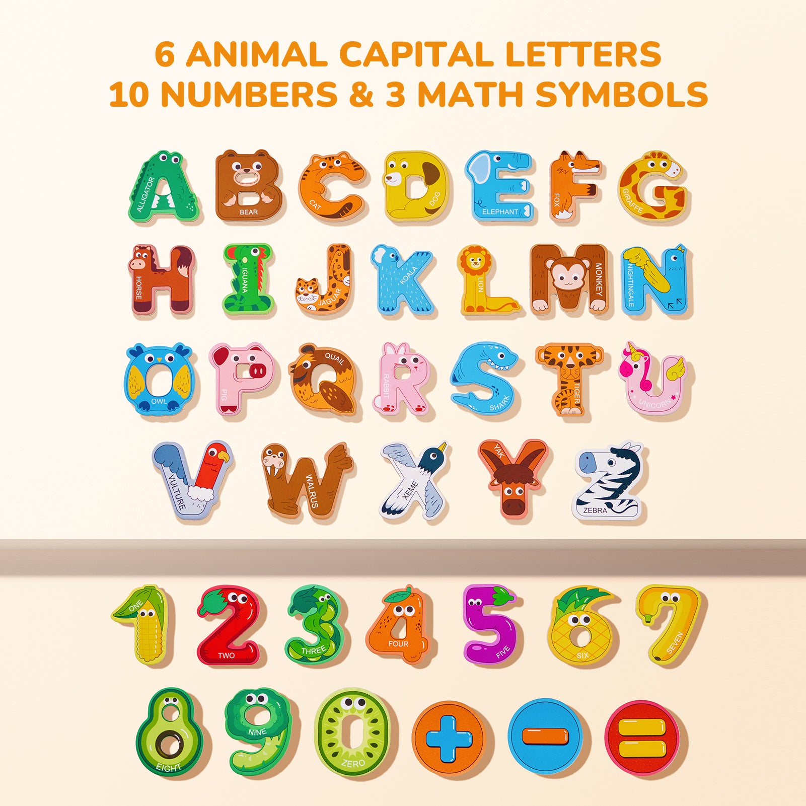 Wooden Thick Alphabet Magnets - JoyCat