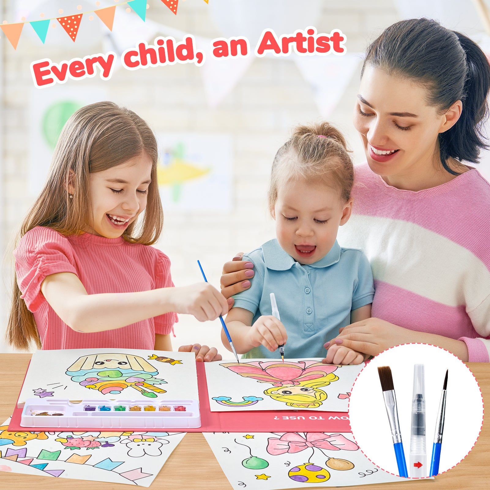 Paint with Water Coloring Books